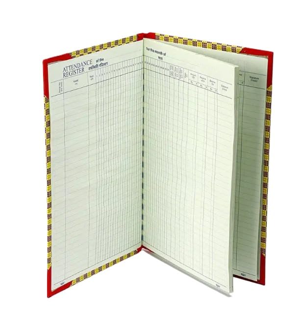 Attendance Register Hardbound for Office & School Use