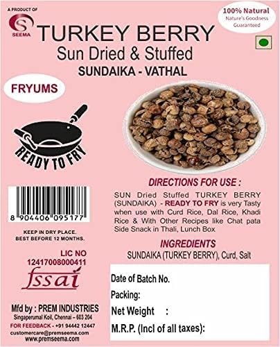 Seema Sun Dried Turkey Berry, 100 Grams (sundakkai Vathal)