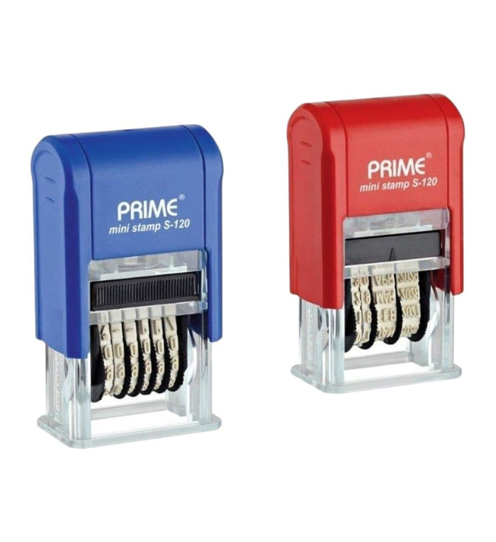 Prime S120 Mini Rubber Stamp Dater with Ink Pad