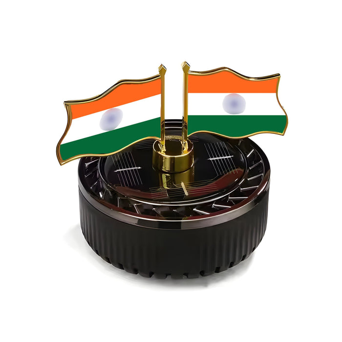 WISHKEY Solar Car Air Freshener Diffuser with Tricolor Flag