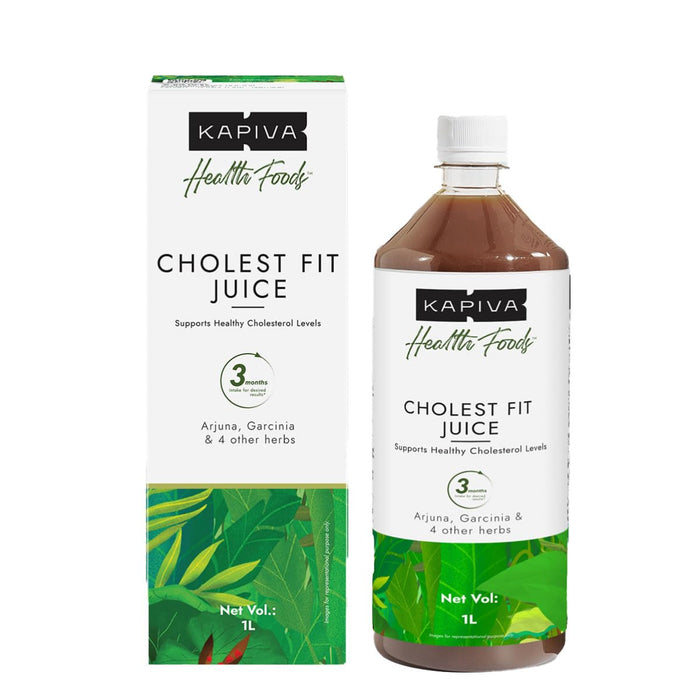 Kapiva Cholest Fit Juice - Herbal Supplement with Arjuna, Garlic, Apple Cider Vinegar