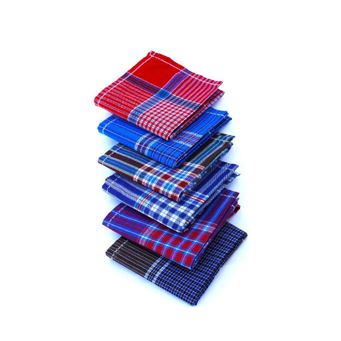 Olyra Premium 100% Cotton Handkerchiefs – Pack of 6, 53x53 cm