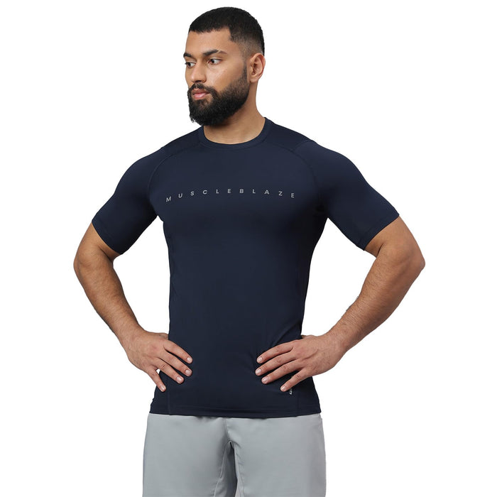 MuscleBlaze Half Sleeve Air Tech Compression MuscleTee for Men