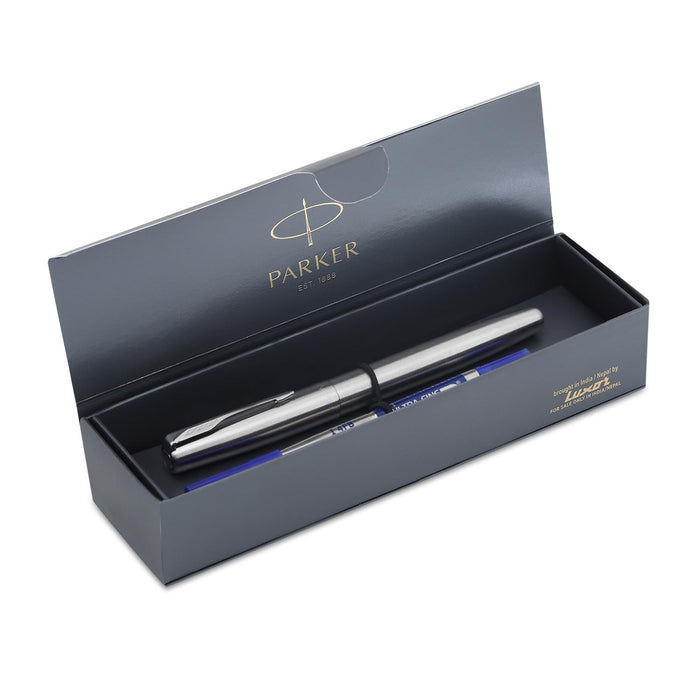 Parker Frontier Rollerball Pen | Stainless Steel, Blue Ink, Gift