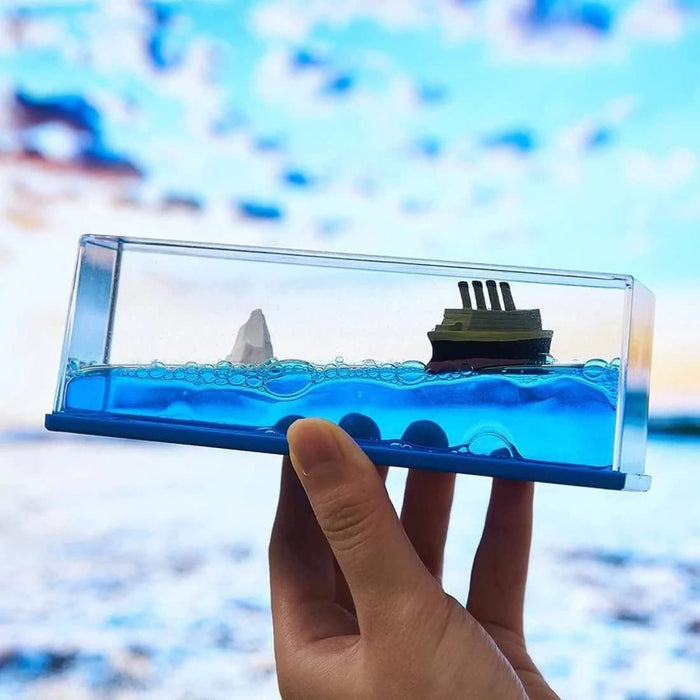 JIAVAXA Moving Titanic Liquid Wave Cruise Ship Decoration