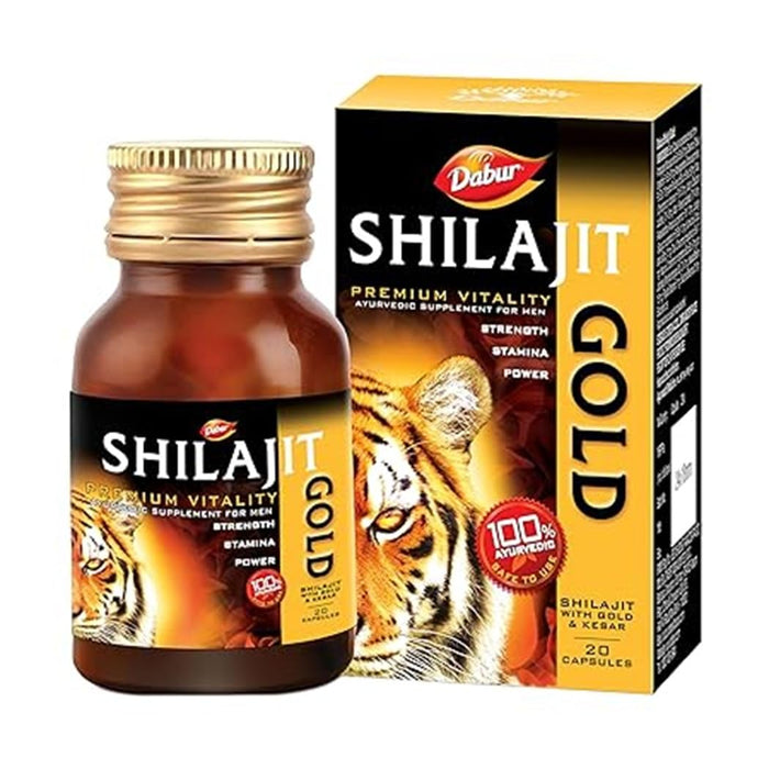 Dabur Shilajit Gold Capsules - Strength, Stamina & Power for Men
