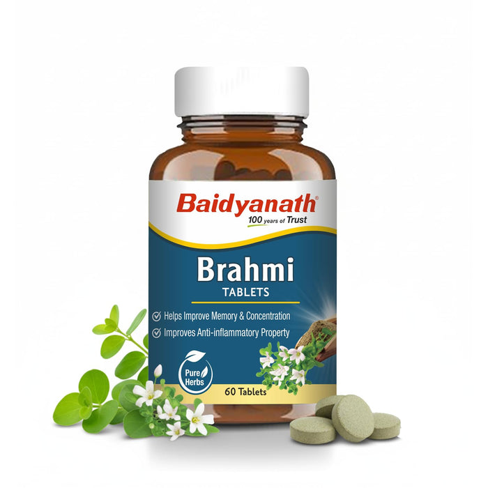 Baidyanath Ayurved Brahmi Tablets for Mind and Memory Wellness