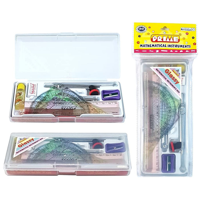 Prime Glassy Geometry Box for School Math Sets