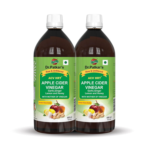 Dr. Patkar's Apple Cider Vinegar Garlic,Ginger,Lemon And Honey (Pack Of 2)(500 Ml)
