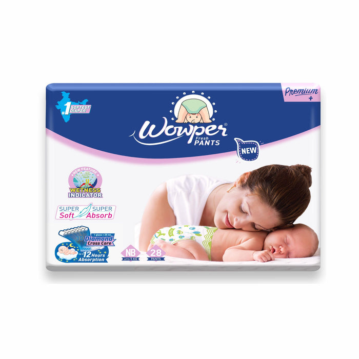 Wowper Baby Diaper Pants with Wetness Indicator, Unisex