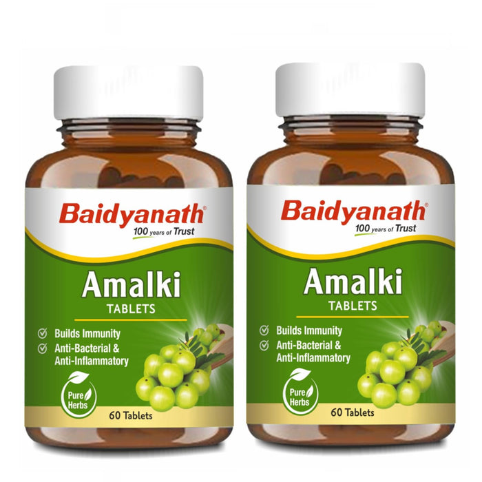 Baidyanath Ayurved Amlaki (Amla) Tablets for Hair, Skin & Digestive Health