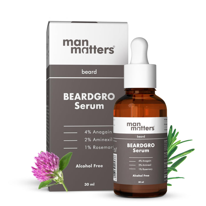 Man Matters Beard Growth Serum | 4% Anagain, Thicker Beard