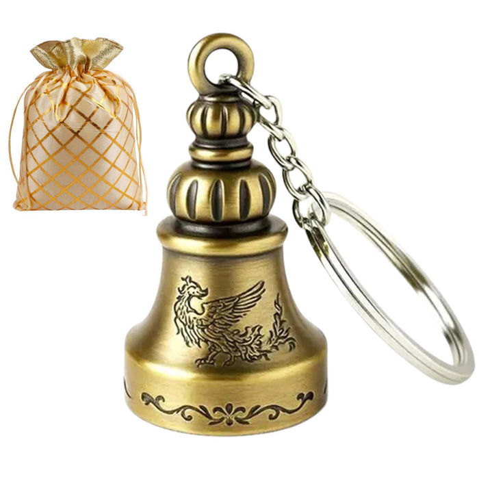 Techpro Metal Guardian Bell Keychain - Good Luck Copper Bike Charm