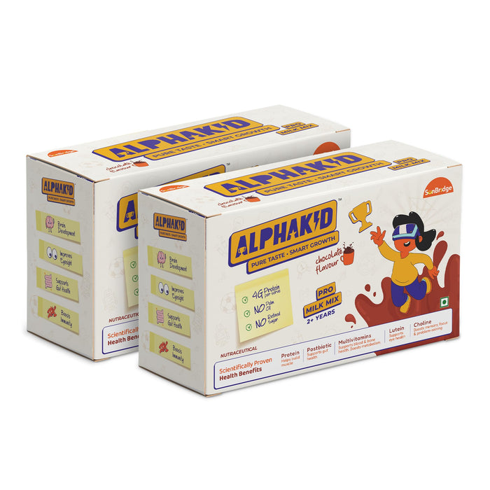 ALPHAKID Smart Milk Mix Chocolate Flavor Protein Powder for Kids