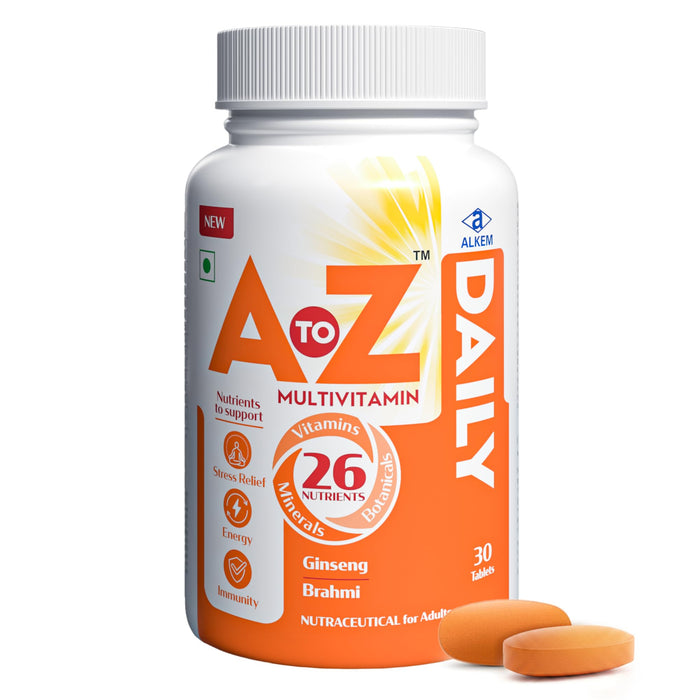A to Z Daily Multivitamin & Multimineral Tablets with 26 Essential Vitamins & Minerals
