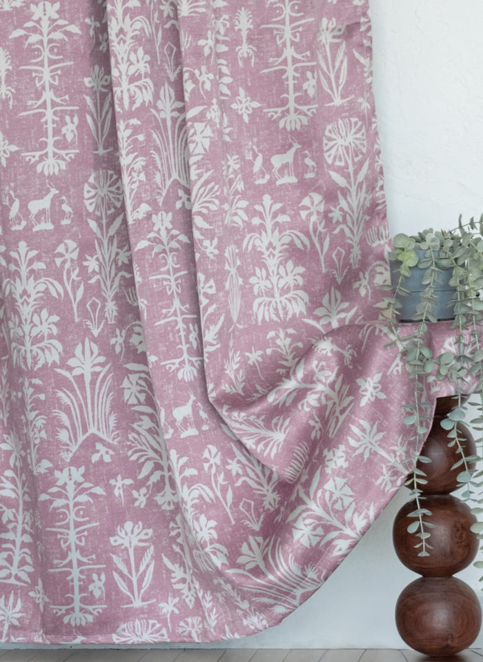 Tranquebar Curtain Co. Mauve Boho Semi-Blackout – 7ft