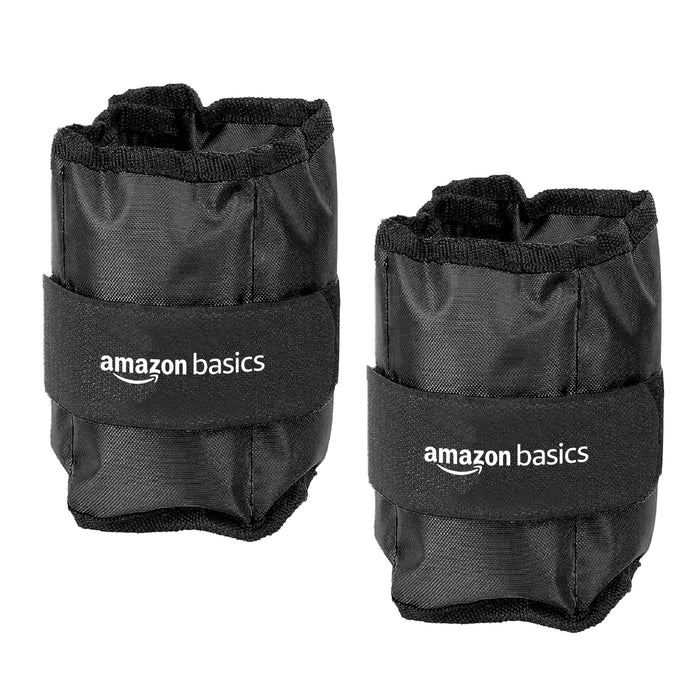 Amazon Basics 1kg Ankle Weights Set of 2 - Adjustable Straps